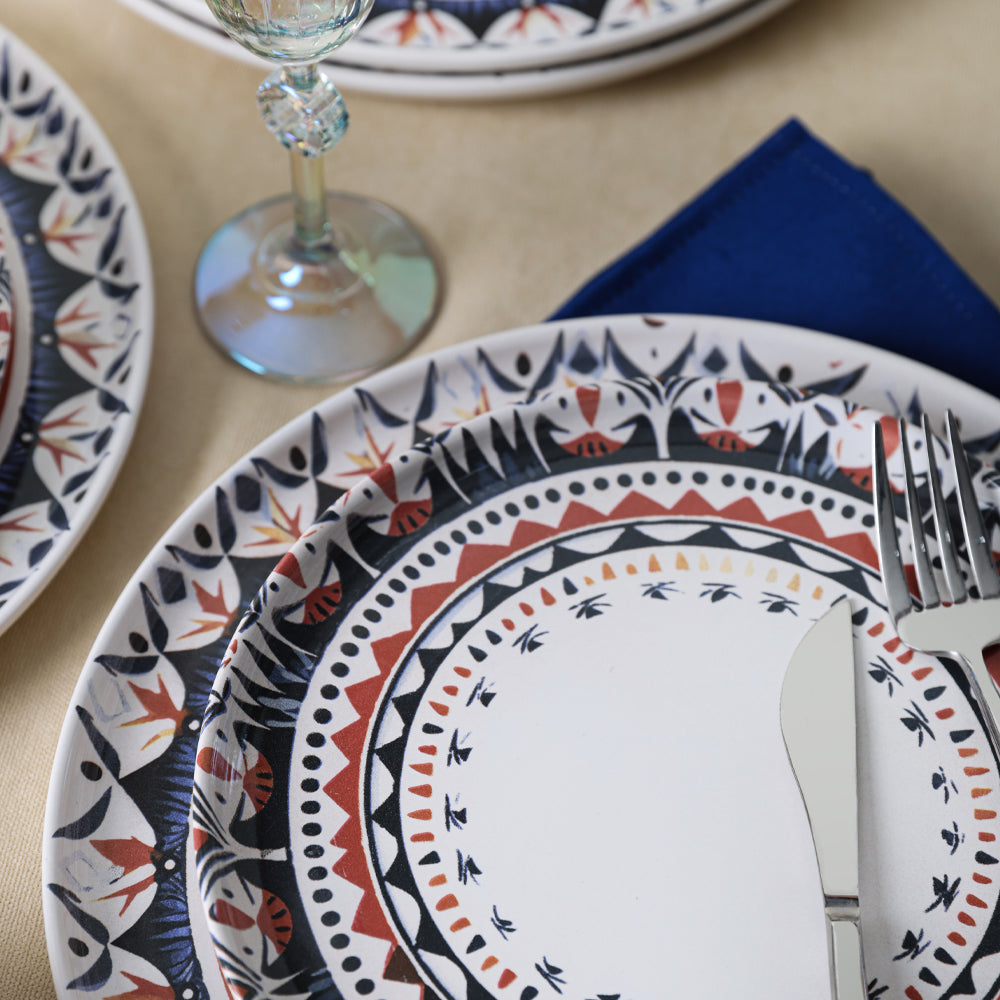 Ethnic Dinner Set 24 Pieces for 6 People
