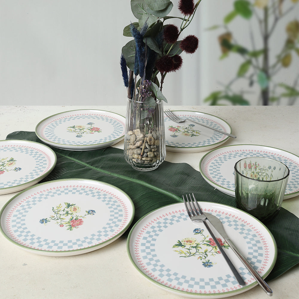 Rose Line Nordic Cake Plate 22 Cm 6 Pieces