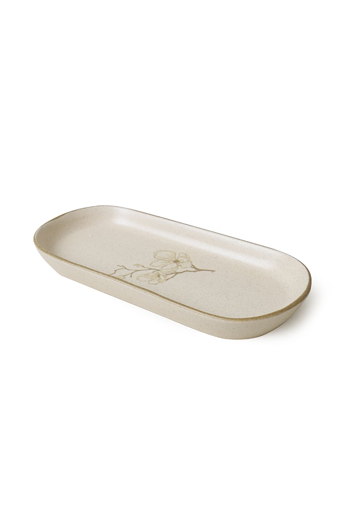 Taupe Bloom Noyan Boat Plate 26 cm 2 Pieces