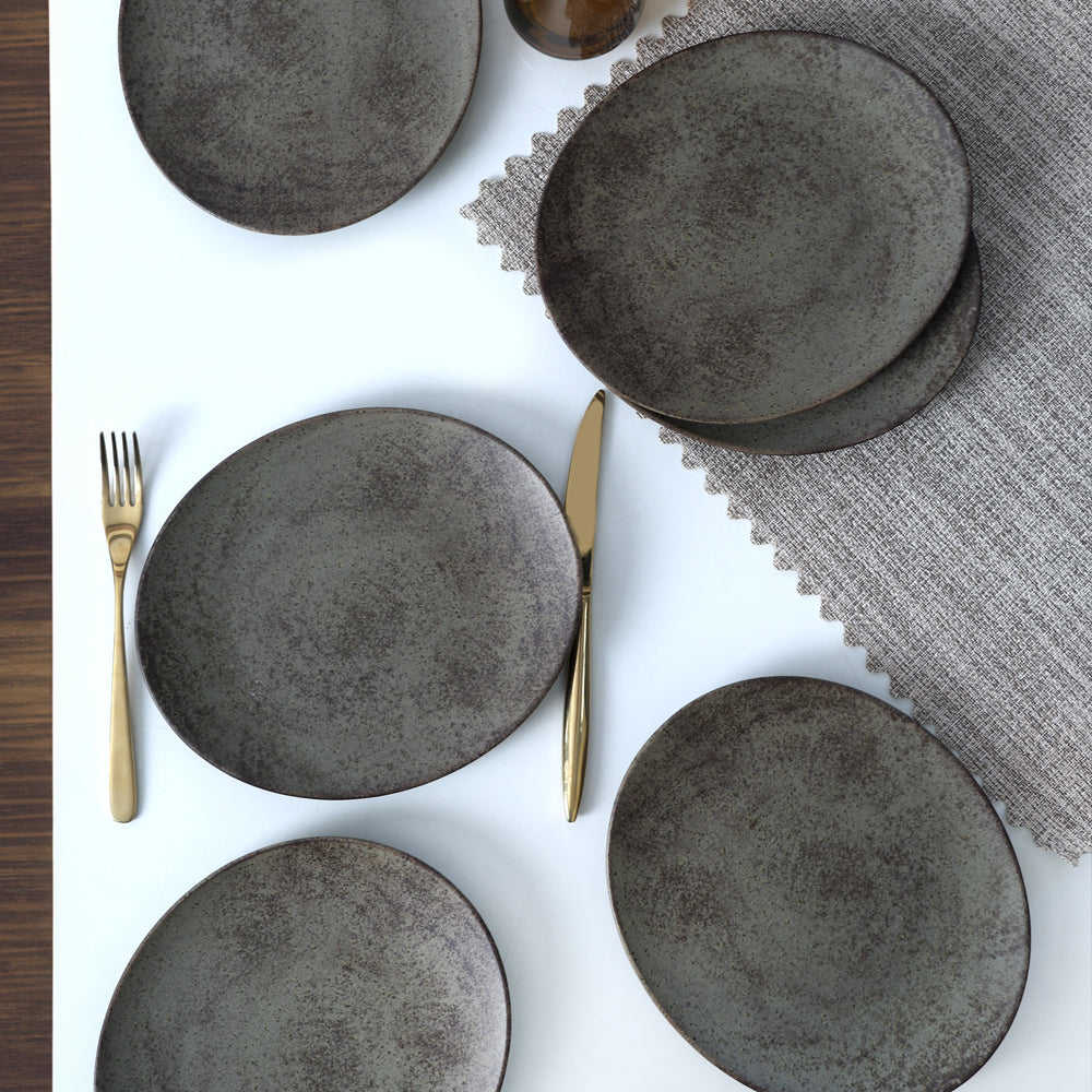 Keraart Matte Clay Stella Cake Plate 23 Cm 6 Pieces