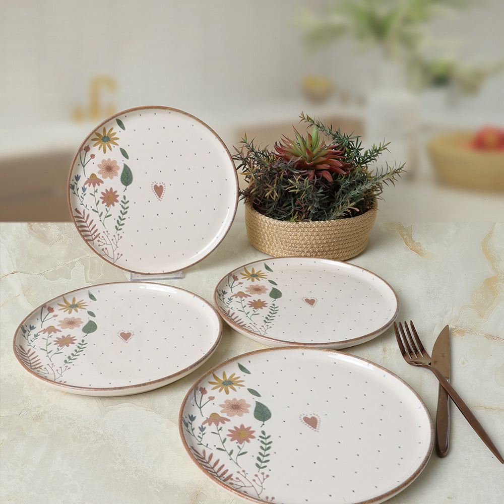 Soft Bloom Nordic Cake Plate 22 Cm 4 Pieces