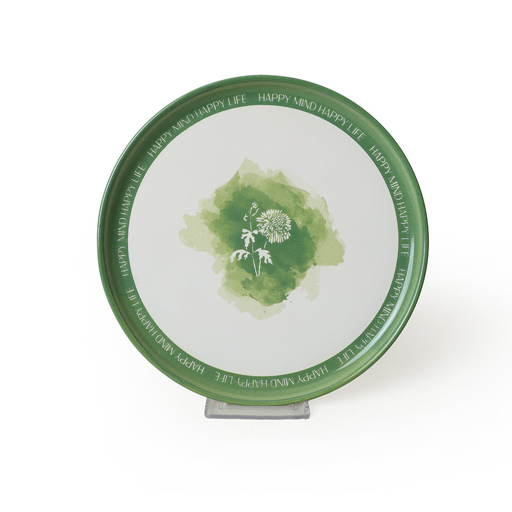 Flowers Motto Nordic Cake Plate 22 Cm 4 Pieces
