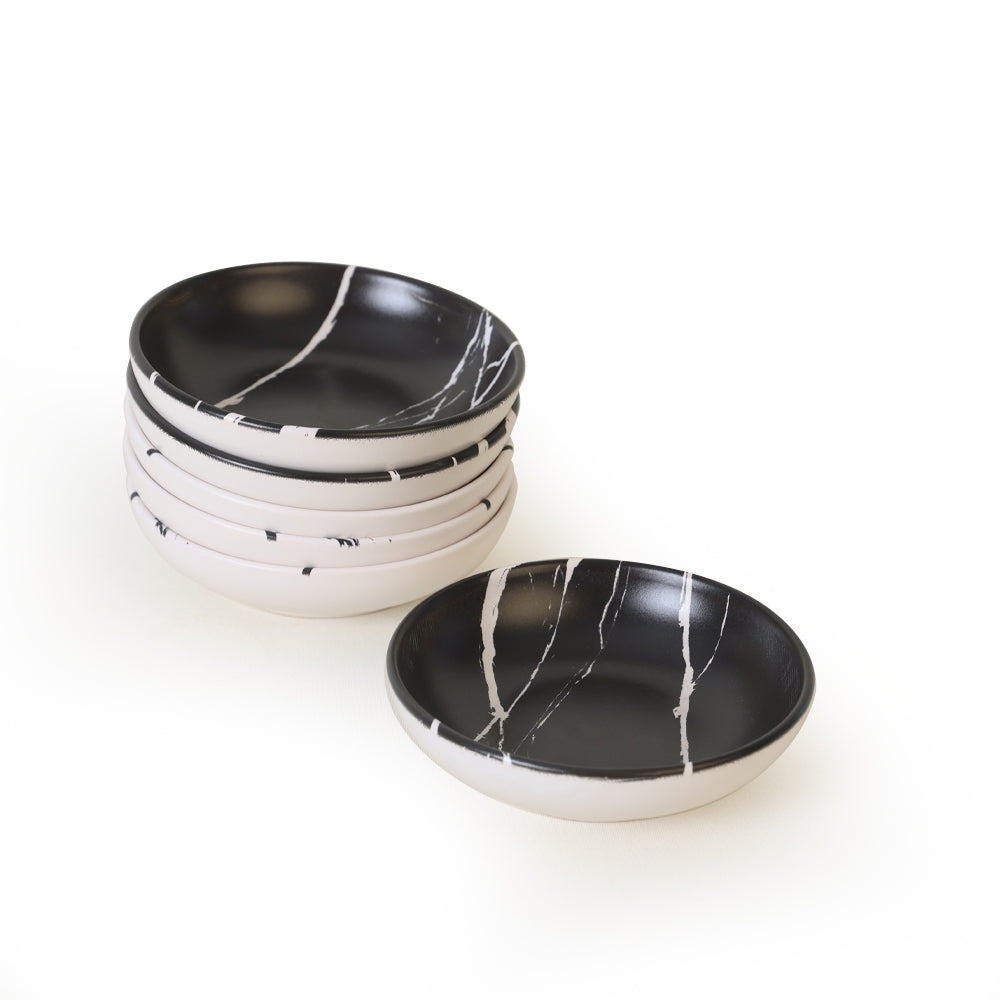 Marble Snack Bowl 13 Cm 6 Pieces
