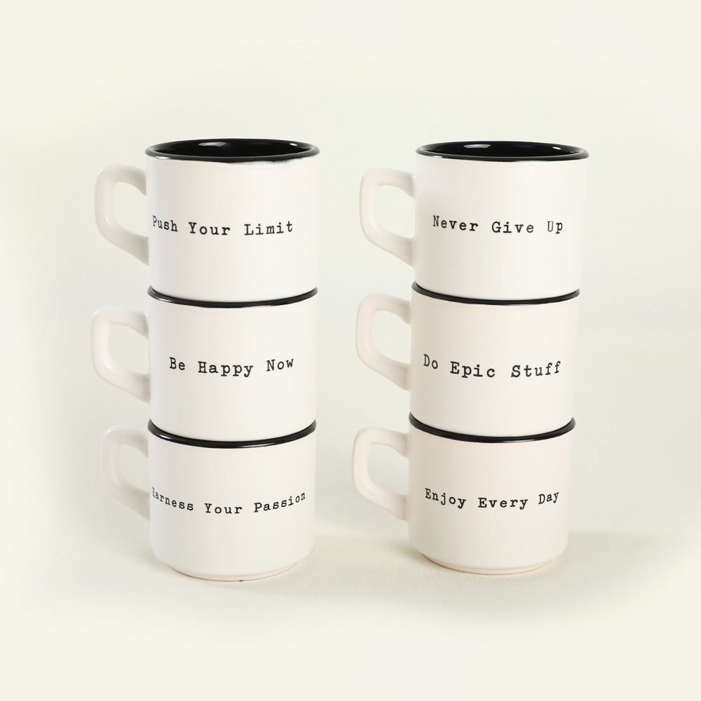 Motto Stackable Tea Set 12 Pieces for 6 People