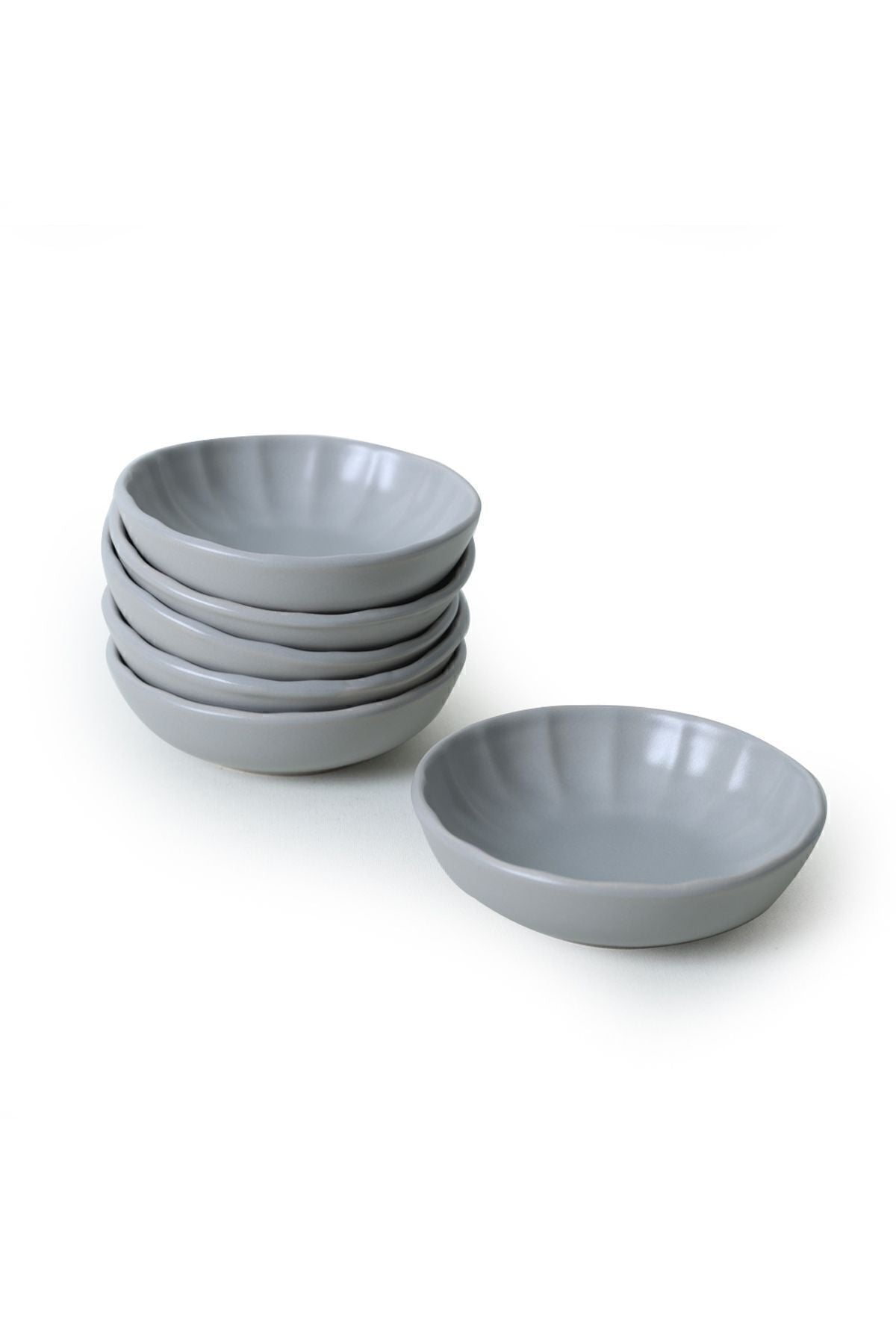 Matte Gray Sirius Snack Bowl 12 cm 6 Pieces