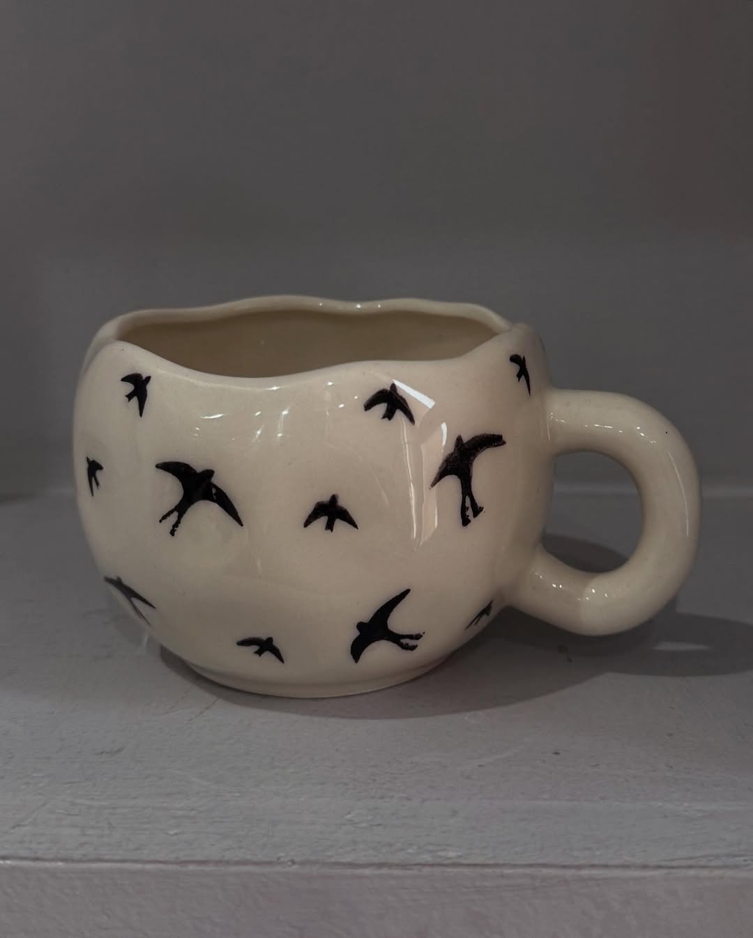 Handmade Ceramic Birds Mug / Cup