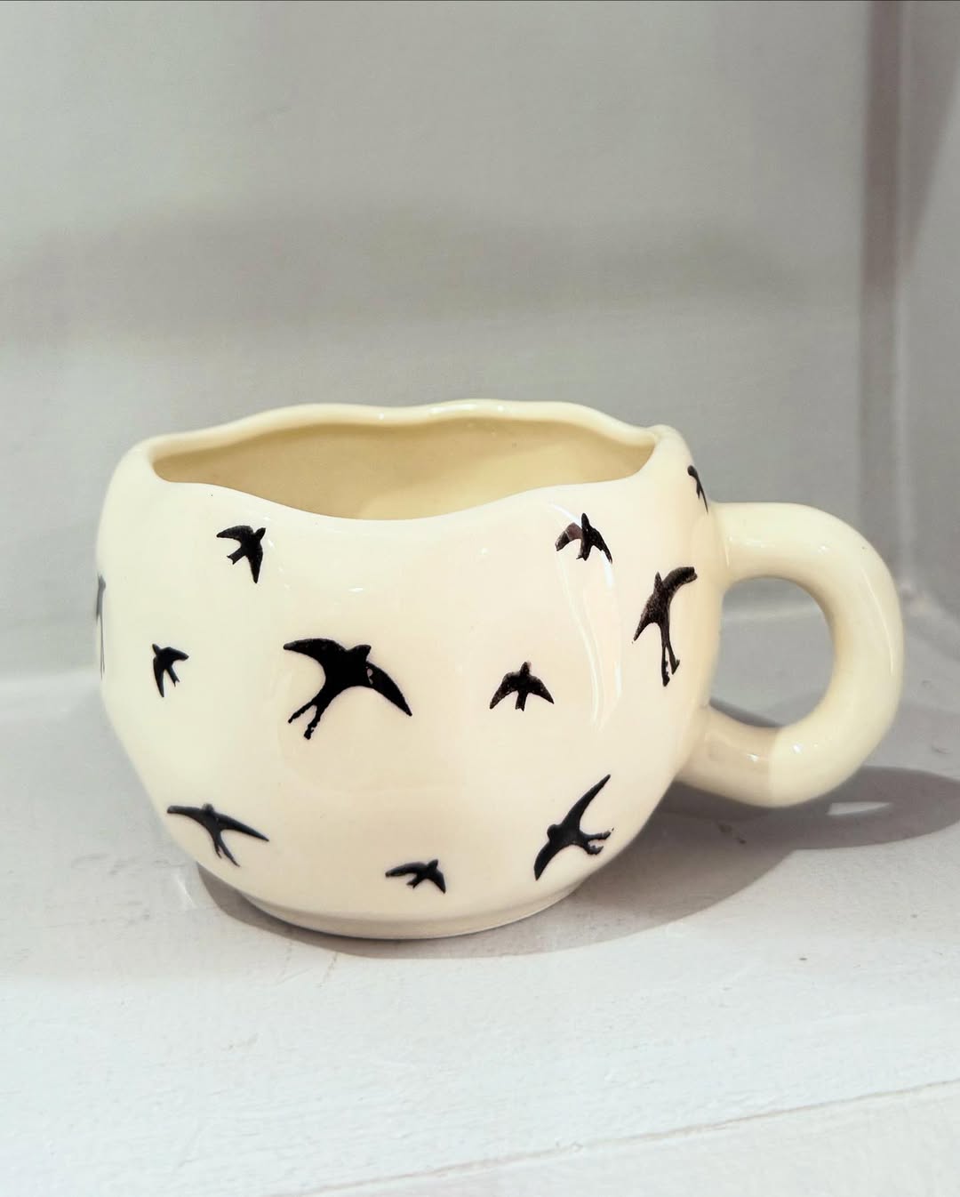 Handmade Ceramic Birds Mug / Cup