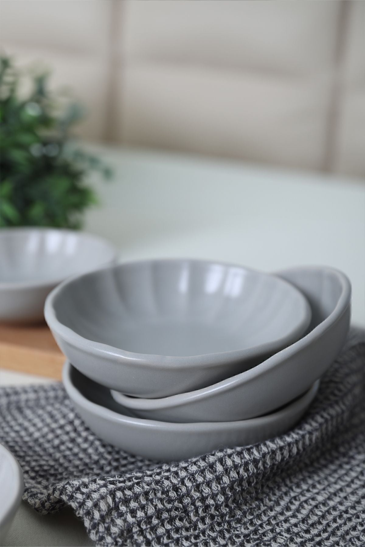 Matte Gray Sirius Snack Bowl 12 cm 6 Pieces