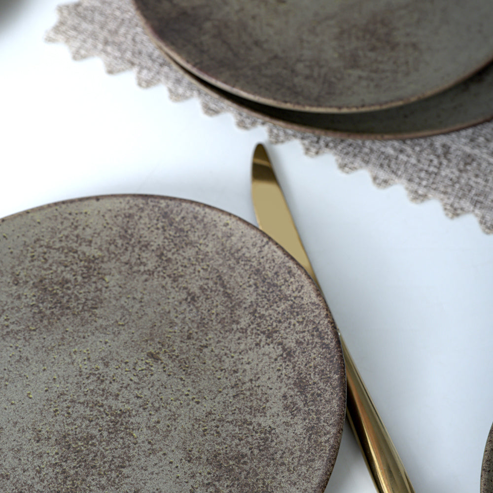 Keraart Matte Clay Stella Cake Plate 23 Cm 6 Pieces