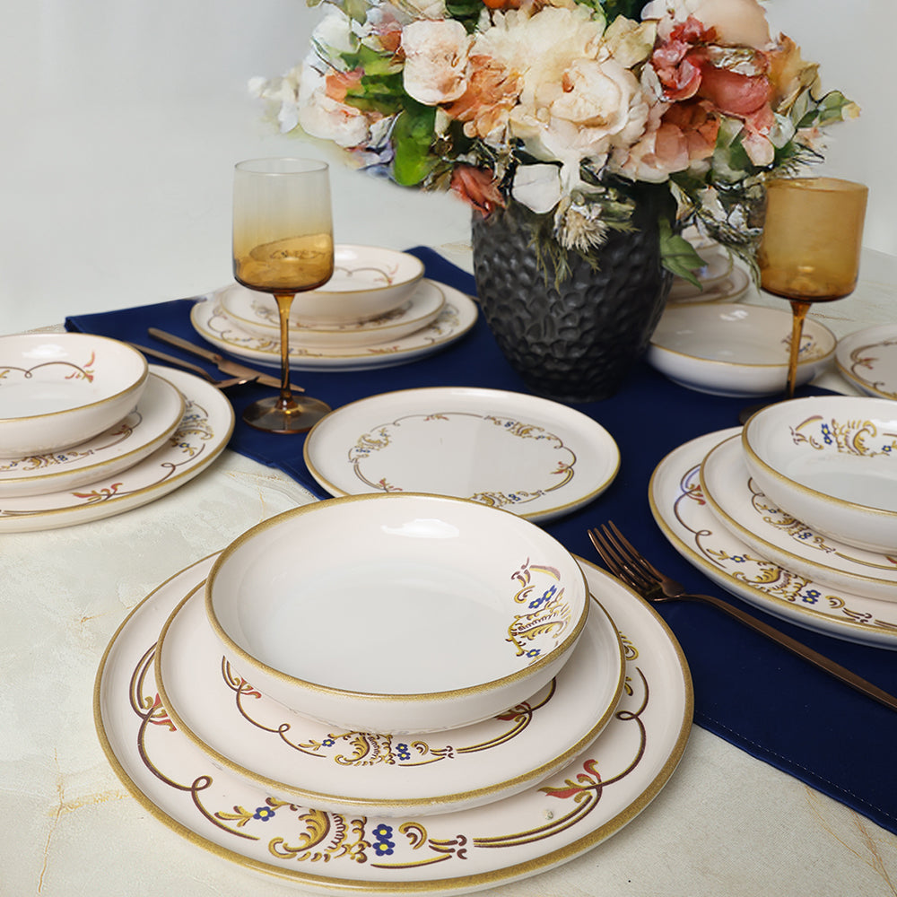 Bronze Bloom Dinner Set 18 Pieces 6 Person