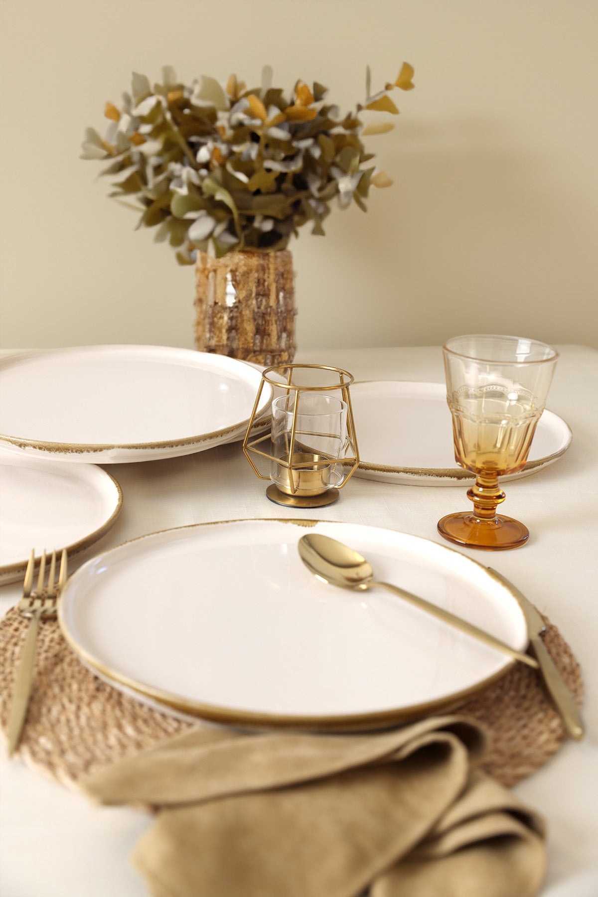 Straw Nordic Serving Plate 28 cm 6 Pieces