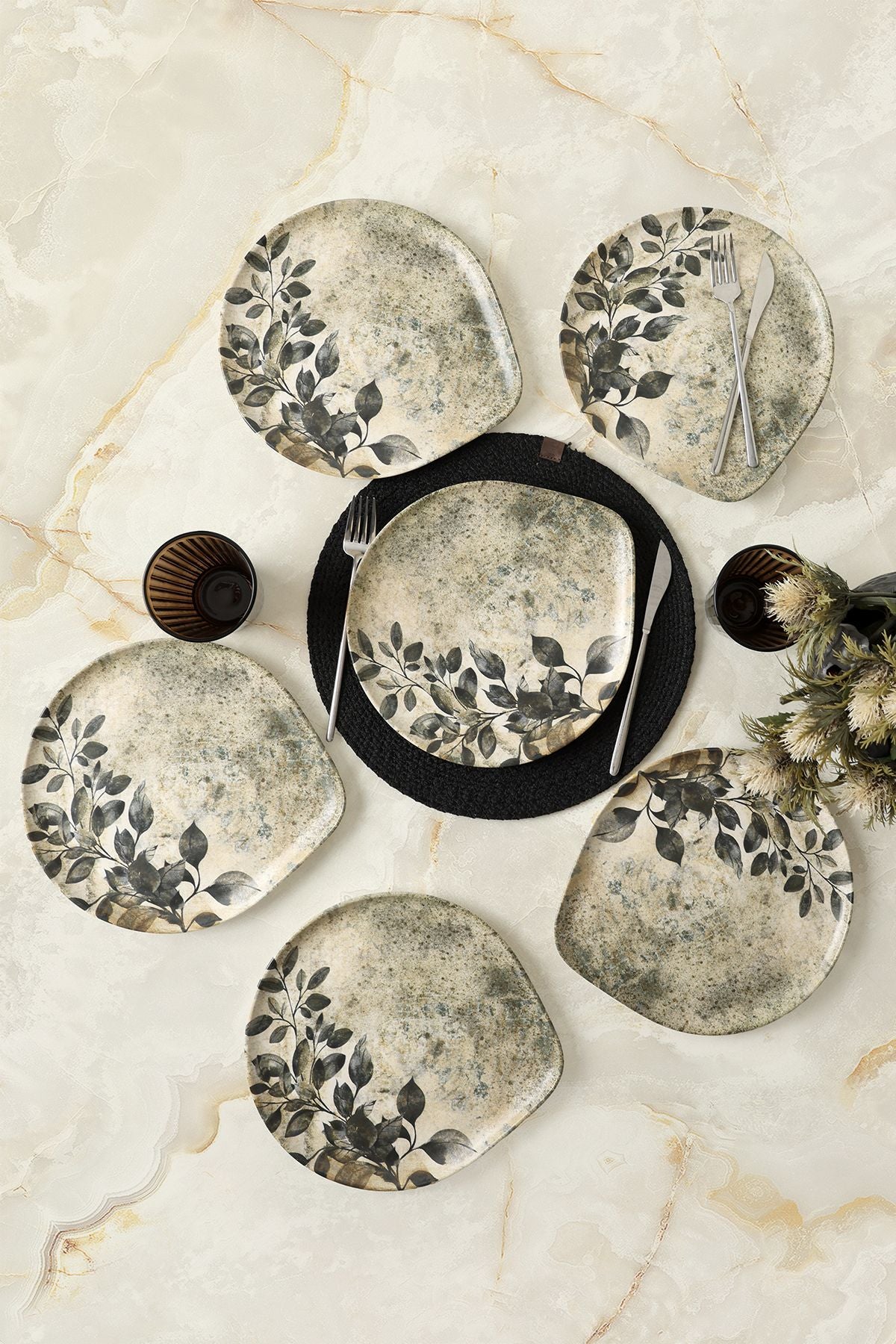 Forest Rustle Serenity Serving Plate 27 cm 6 Pieces