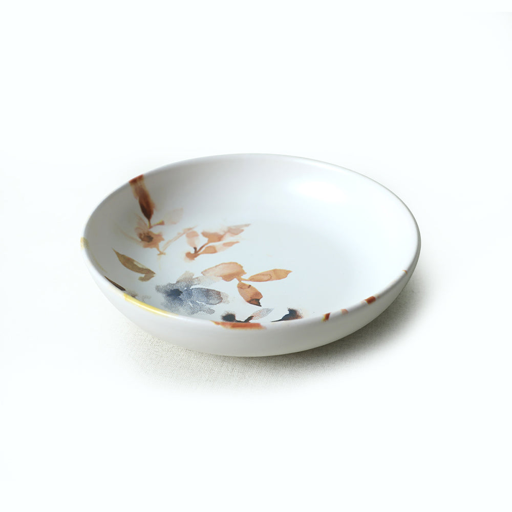 Brown Flowers Nordic Dinner Set 24 Pieces for 6 People