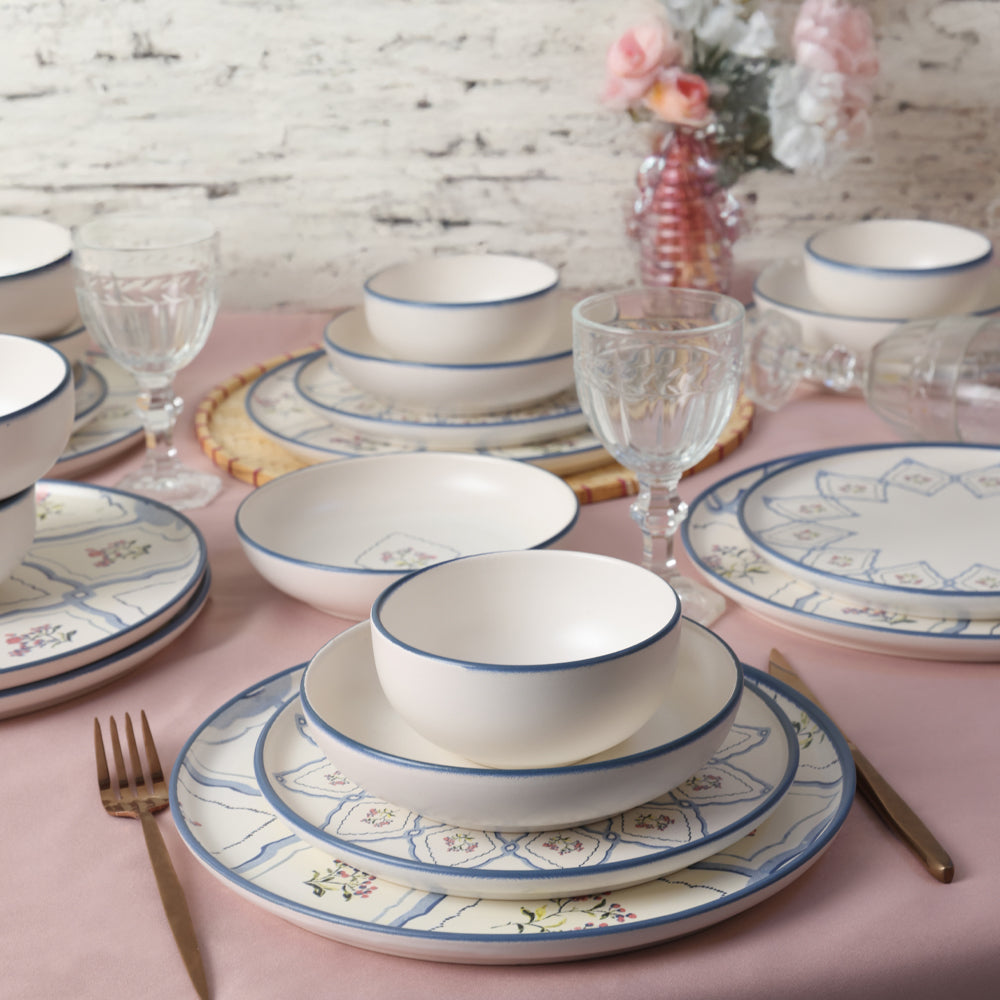 Floral Waves Dinner Set 24 Pieces 6 Person