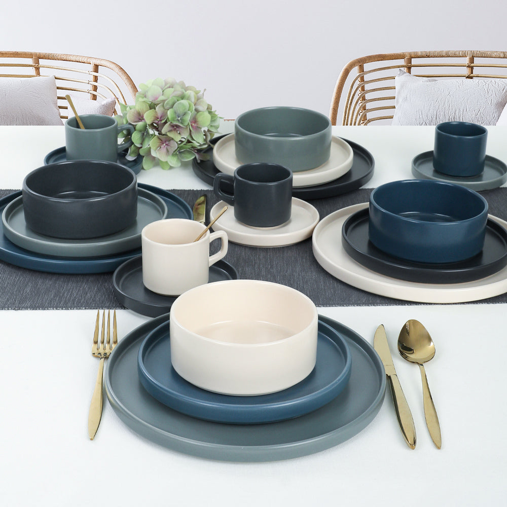 River Stackable Dinner/Breakfast Set 20 Pieces for 4 People