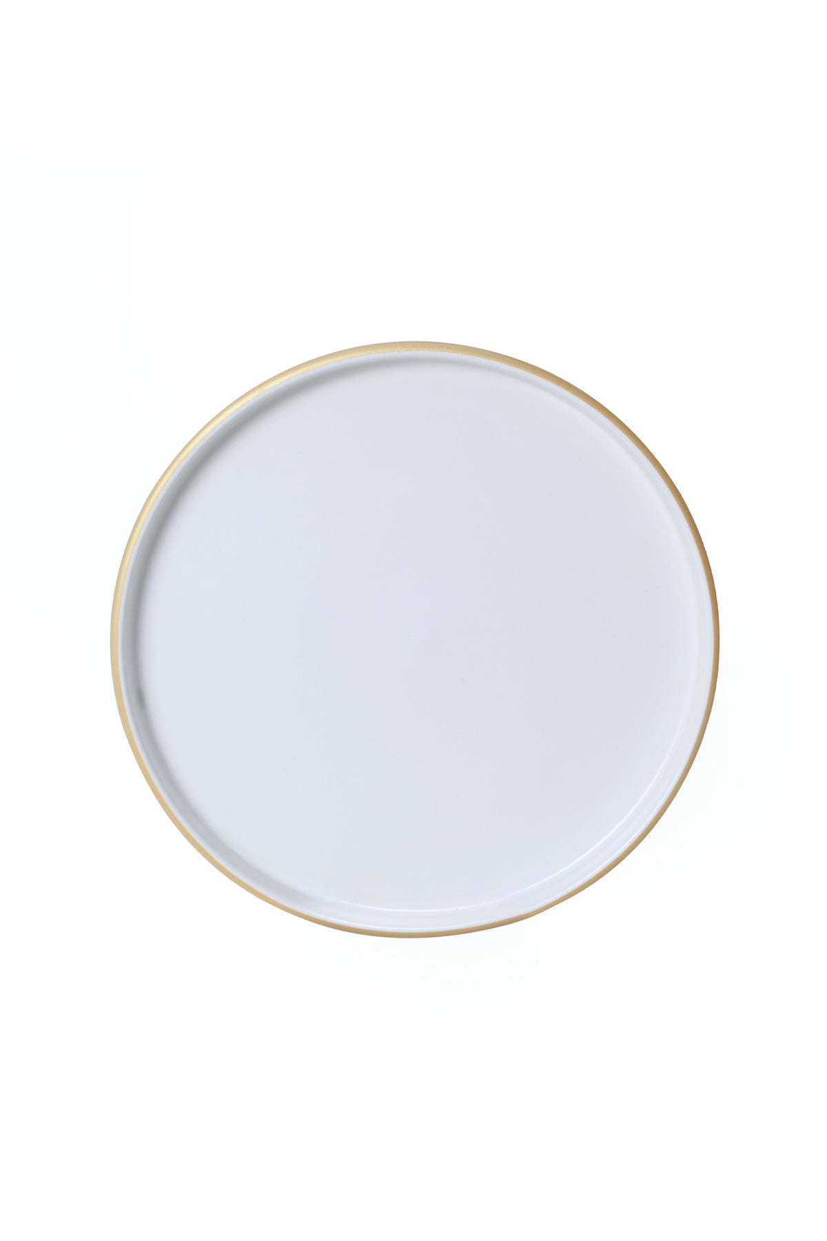 Matte White Gold Mesh Stackable Serving Plate 27 cm, 4 Pieces