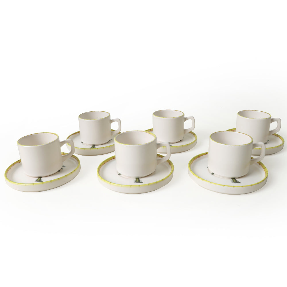 Palmiye Stackable Tea Set 12 Pieces for 6 People
