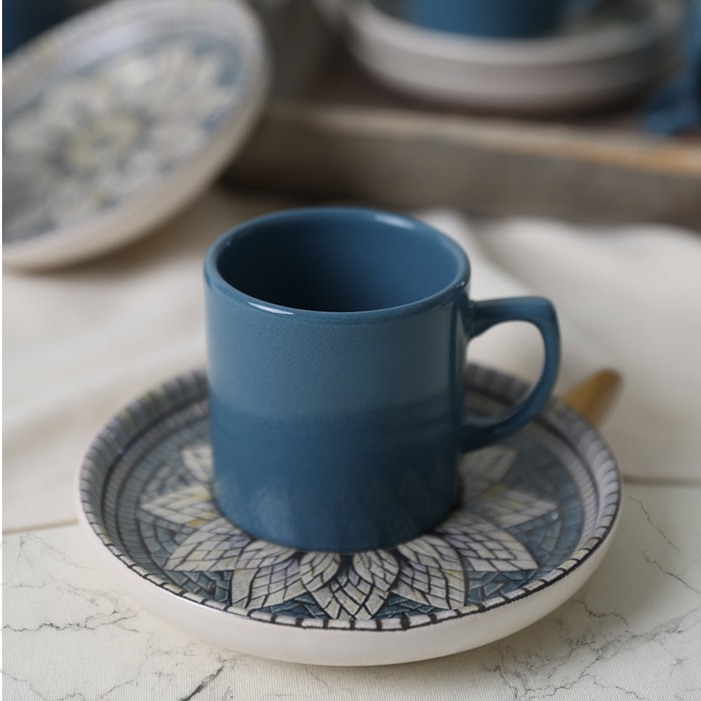 Mosaic Marvels Coffee Set 12 Pieces 6 Person