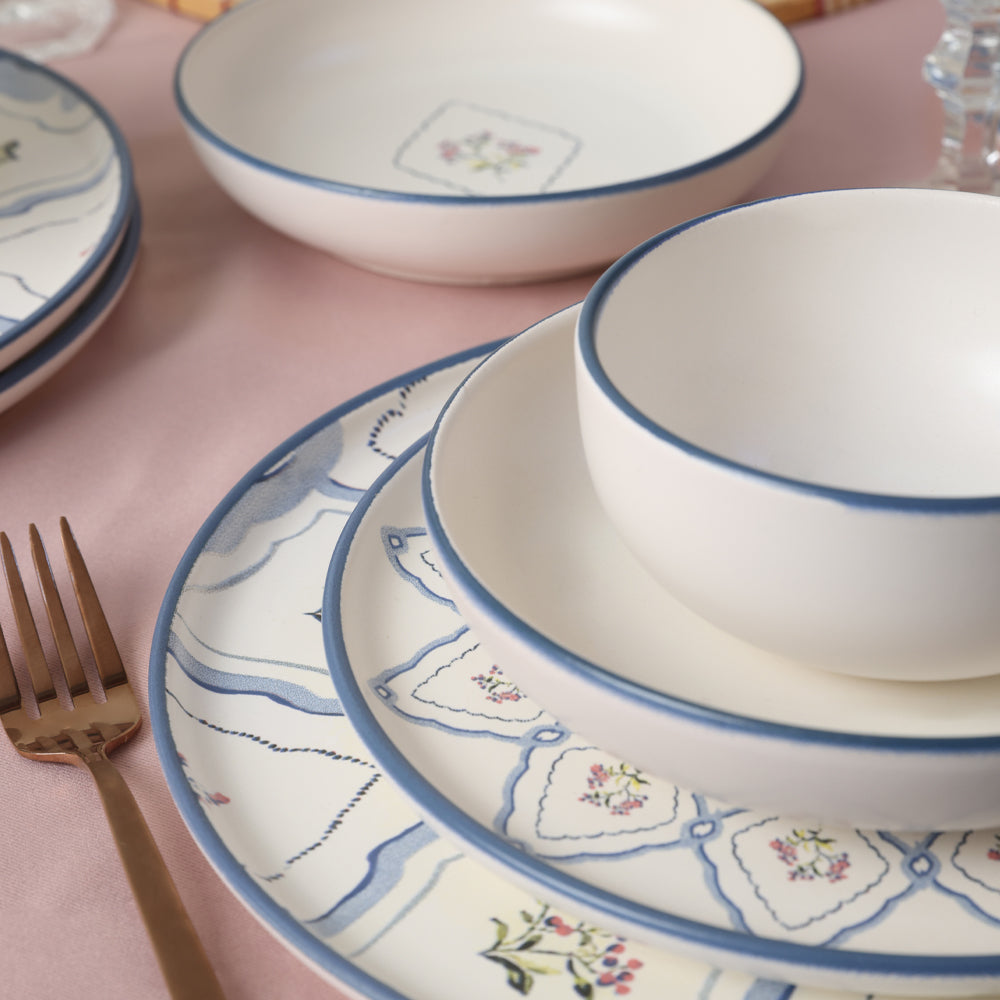 Floral Waves Dinner Set 24 Pieces 6 Person
