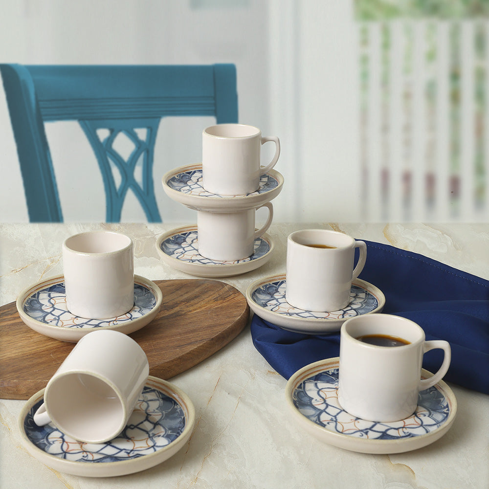 Wave Flow Nordic Coffee Set 12 Pieces 6 Person