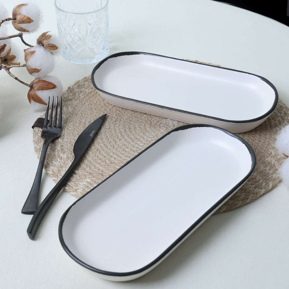 Noyan Boat Plate 26 Cm 2 Pieces