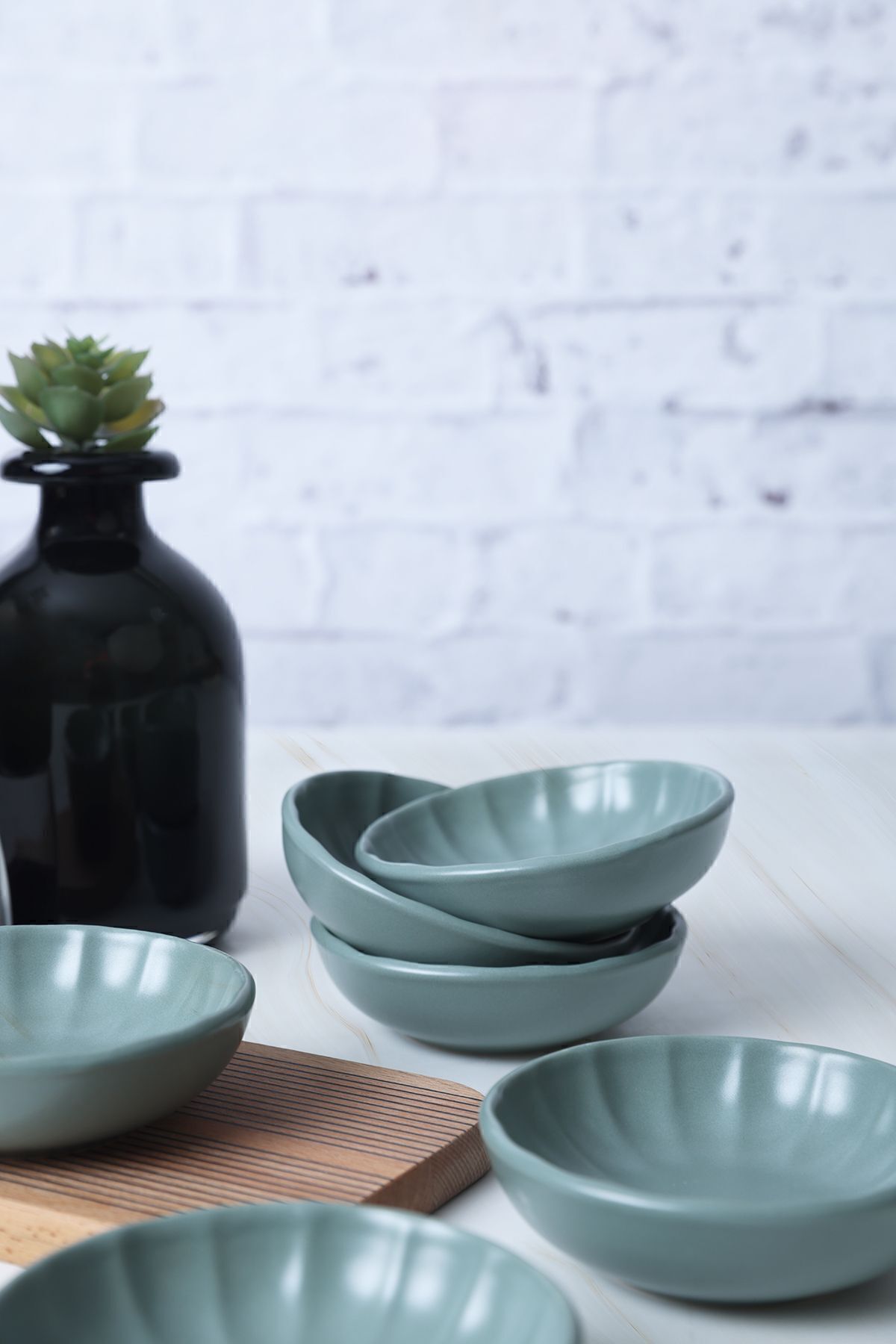 Matte Green Sirius Snack Bowl 12 cm 6 Pieces