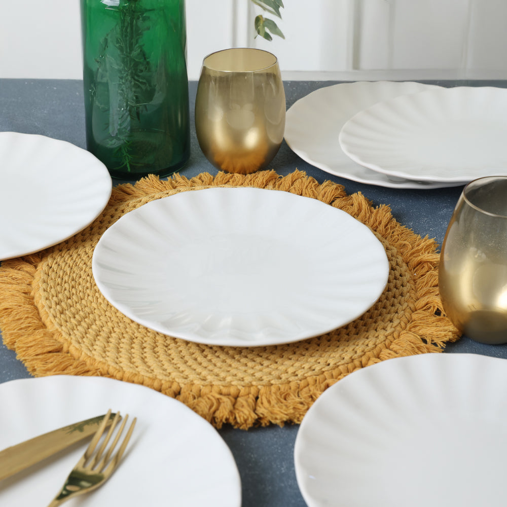 White Sirius Cake Plate 22 Cm 6 Pieces