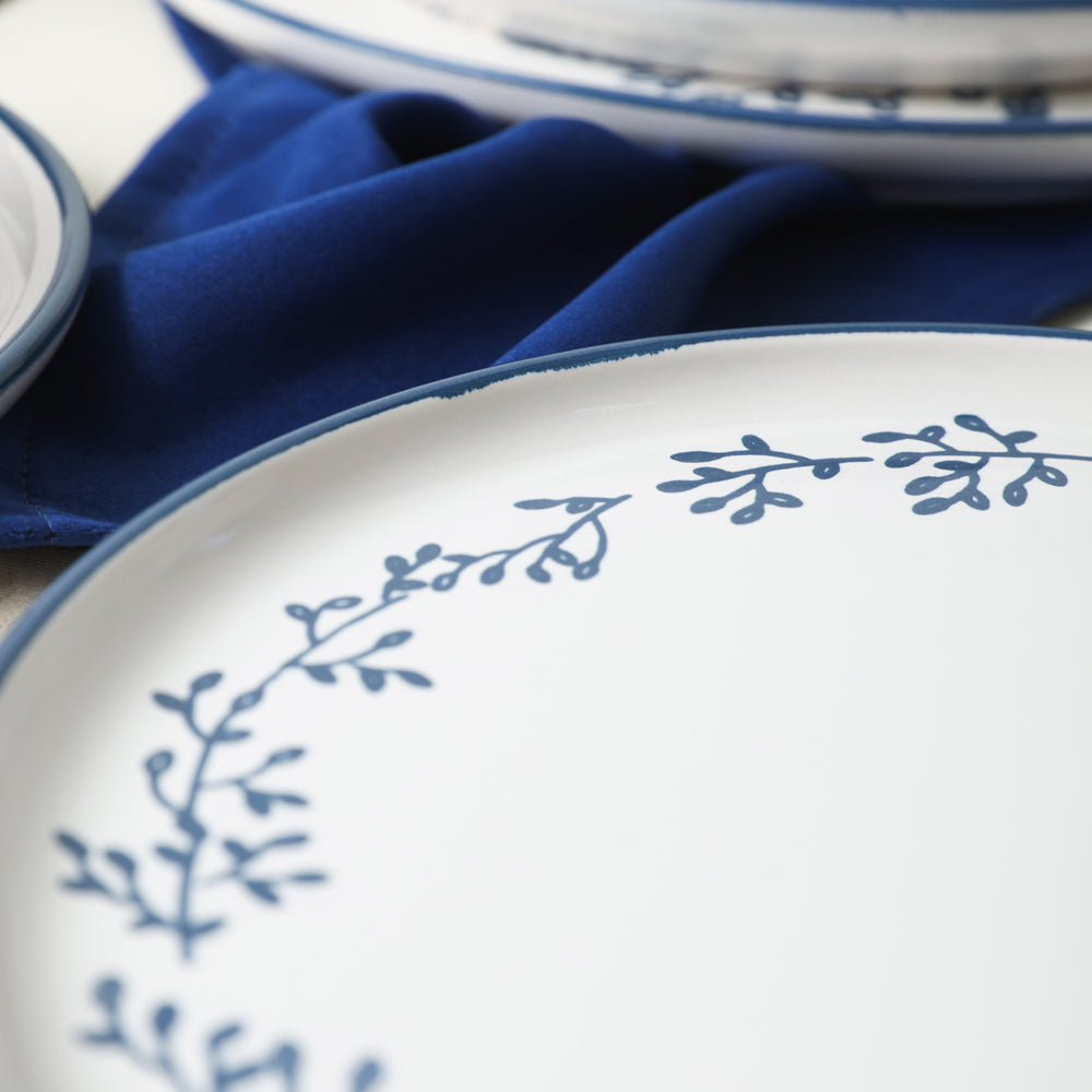 Blue Bloom Dinner Set 24 Pieces 6 Person