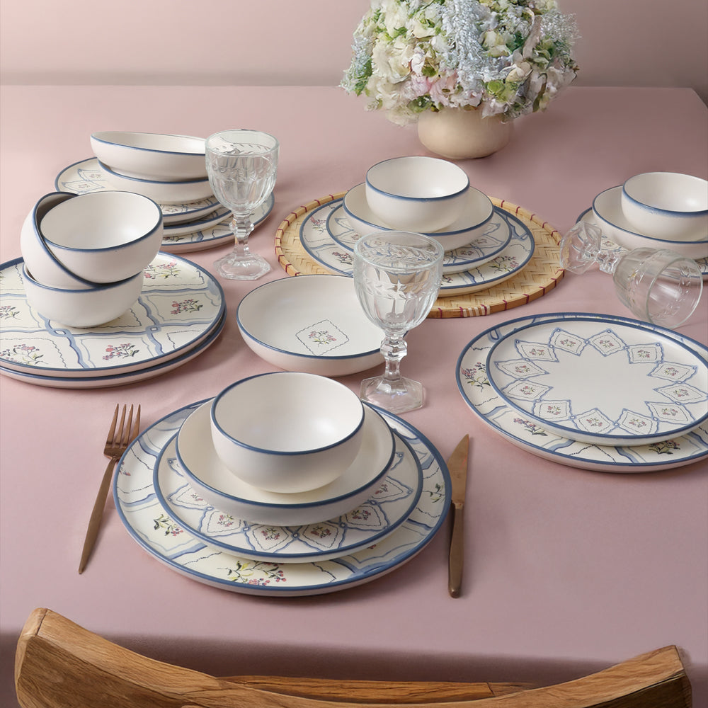 Floral Waves Dinner Set 24 Pieces 6 Person