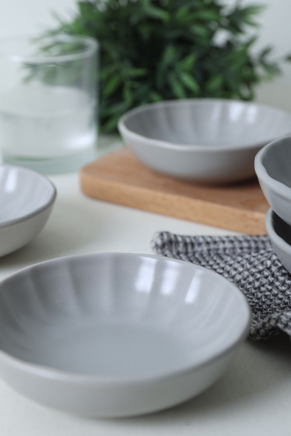 Matte Gray Sirius Snack Bowl 12 cm 6 Pieces