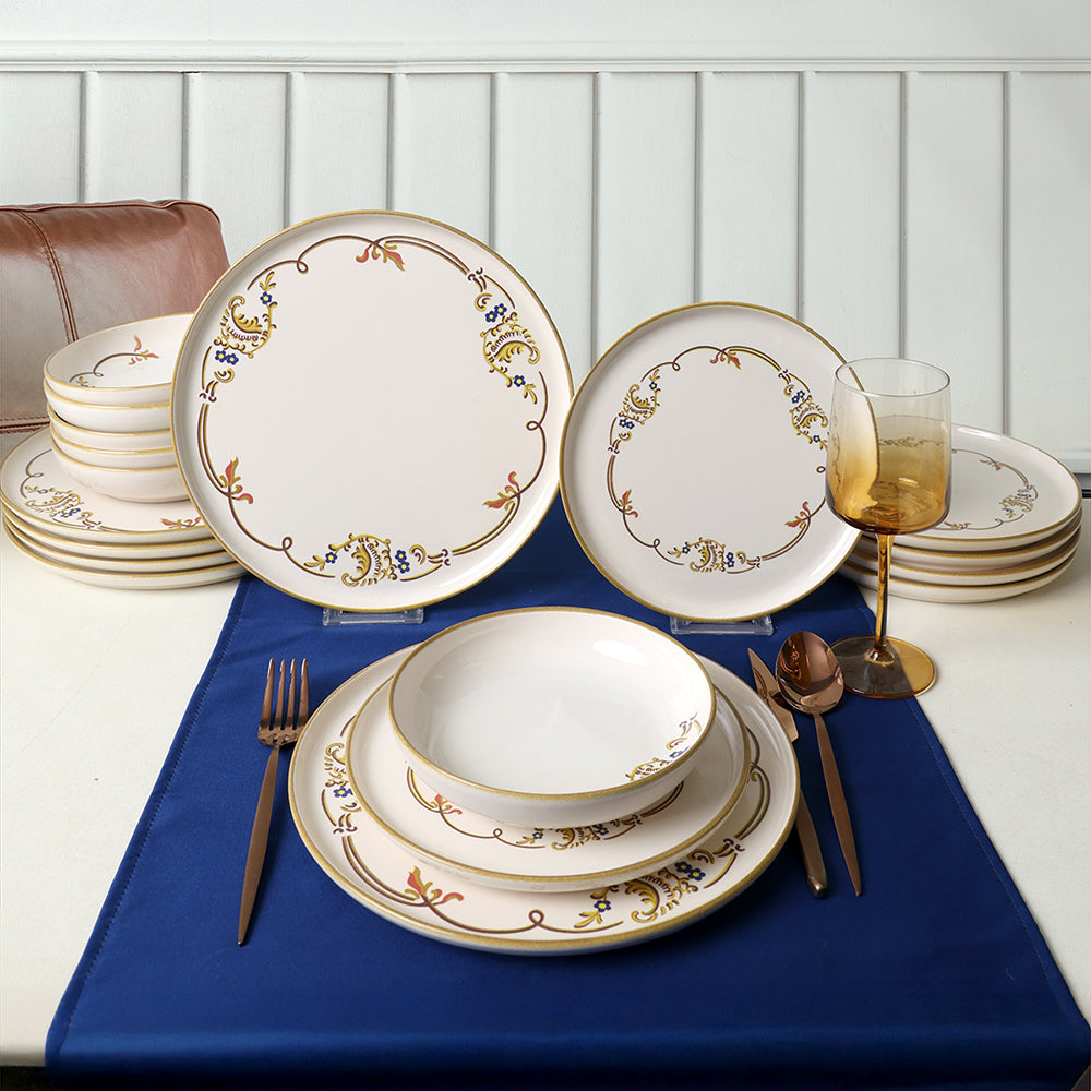 Bronze Bloom Dinner Set 18 Pieces 6 Person