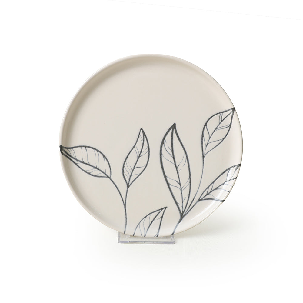 Leaf Traces Nordic Cake Plate 22 Cm 4 Pieces