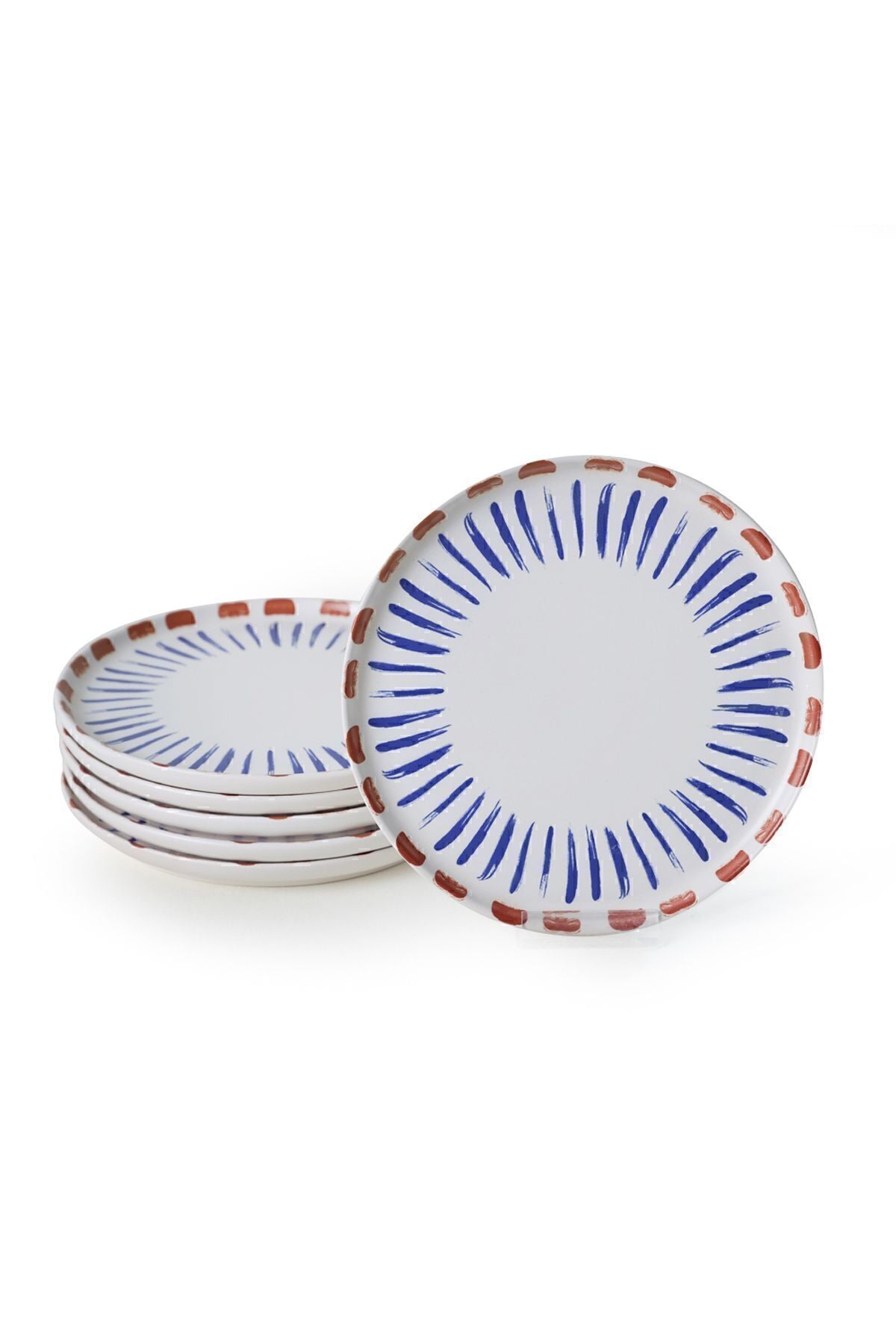 Red Line Pasta Plate 22 cm 6 Pieces