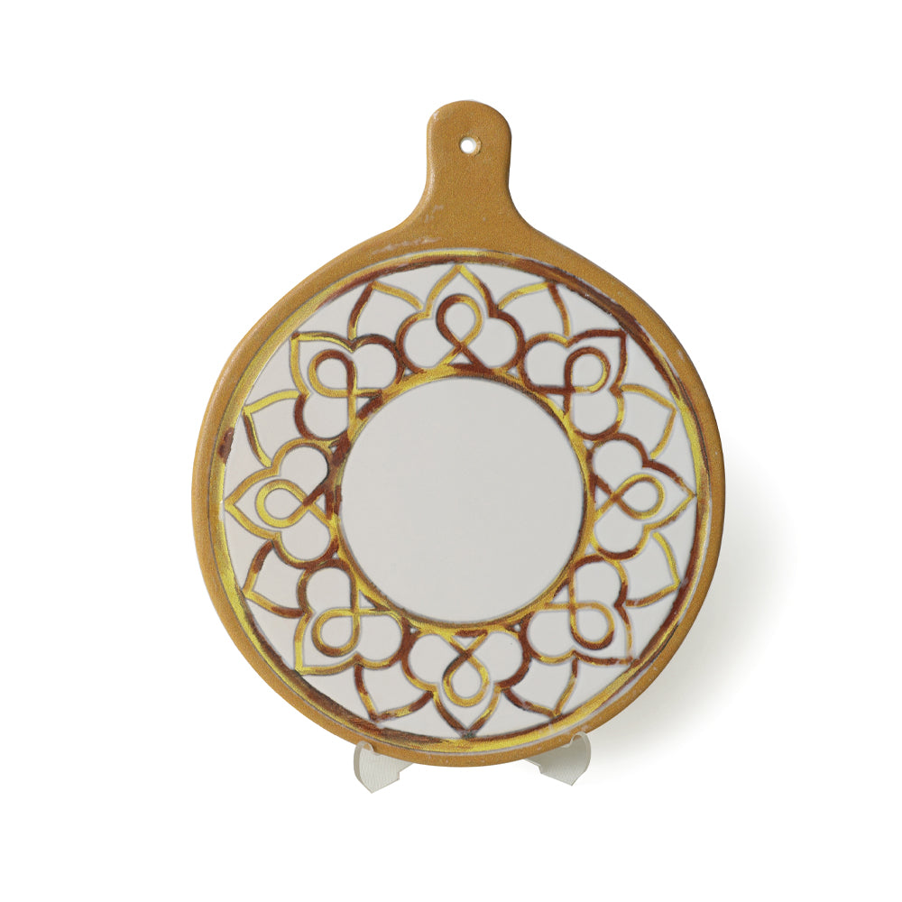 Worn Gold Cheese Presentation Plate 26 Cm