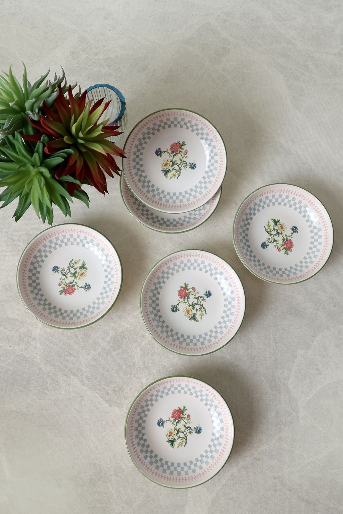 Rose Line Ring Snack Bowl 13 cm 6 Pieces