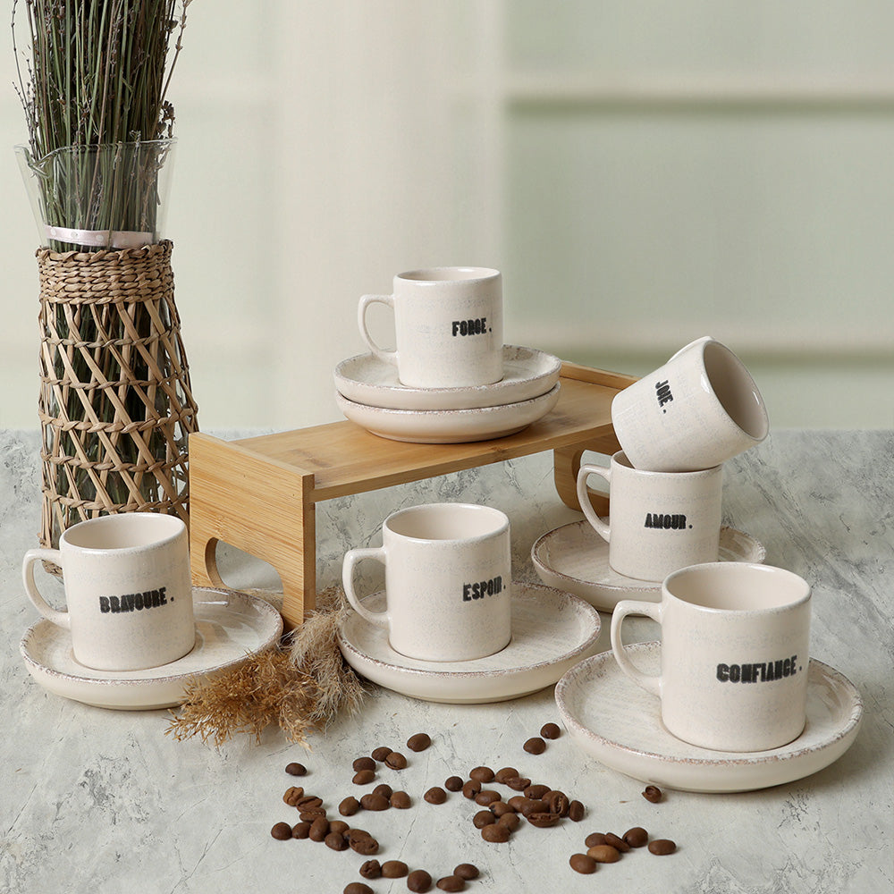 Deep Collection Motto Nordic Coffee Set 12 Pieces 6 Person
