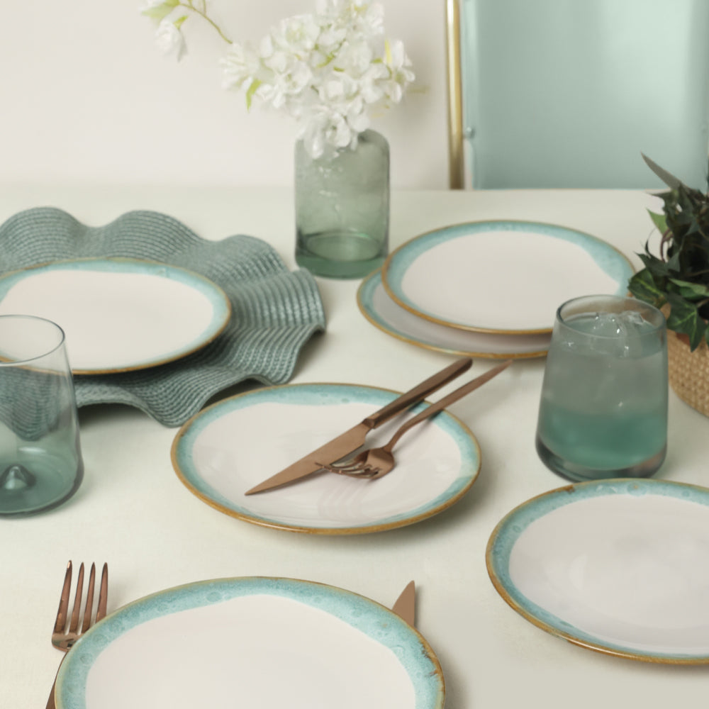 Turquoise Wave Aegean Cake Plate 20 Cm 6 Pieces