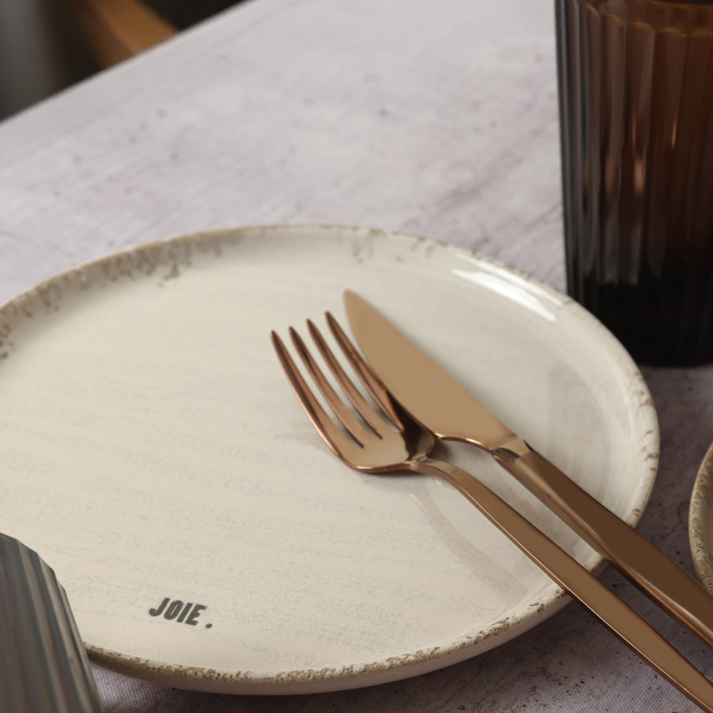 Deep Collection Motto Cake Plate 22 cm 6 Pieces