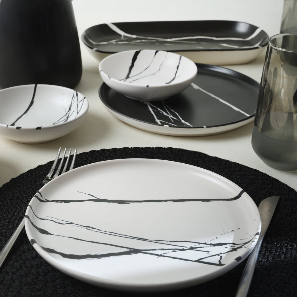 Marble Breakfast Set 10 Pieces for 4 People
