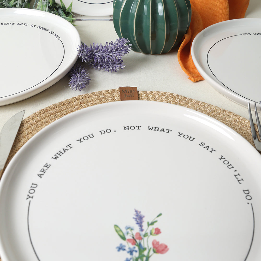 Motto Bloom Nordic Cake Plate 22 Cm 4 Pieces