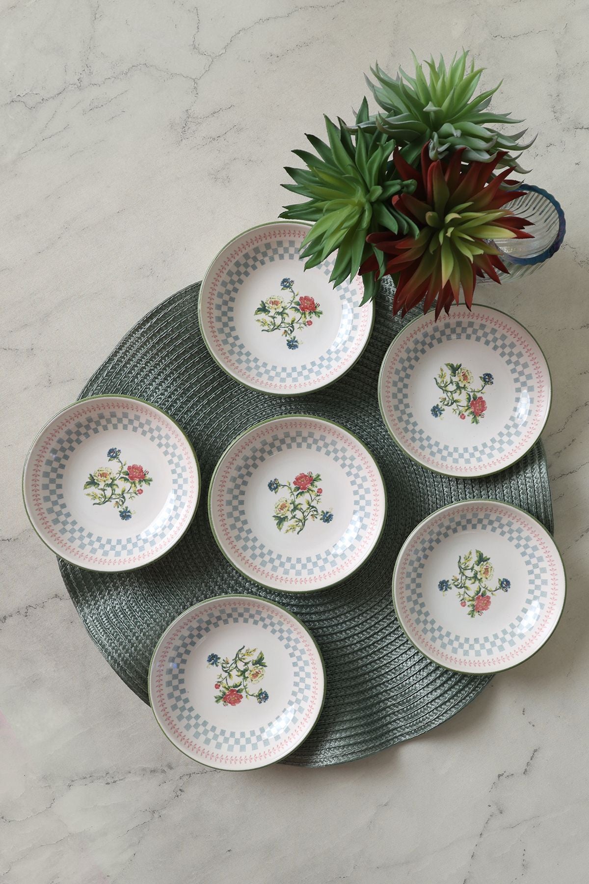 Rose Line Ring Snack Bowl 13 cm 6 Pieces