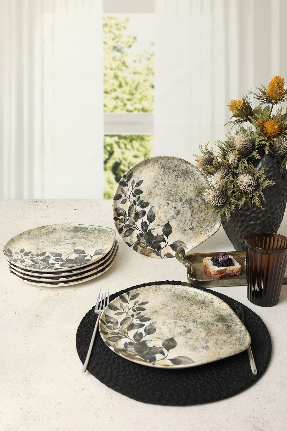 Forest Rustle Serenity Serving Plate 27 cm 6 Pieces