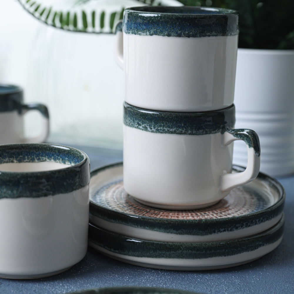 Hydra Stackable Tea Set 12 Pieces for 6 People