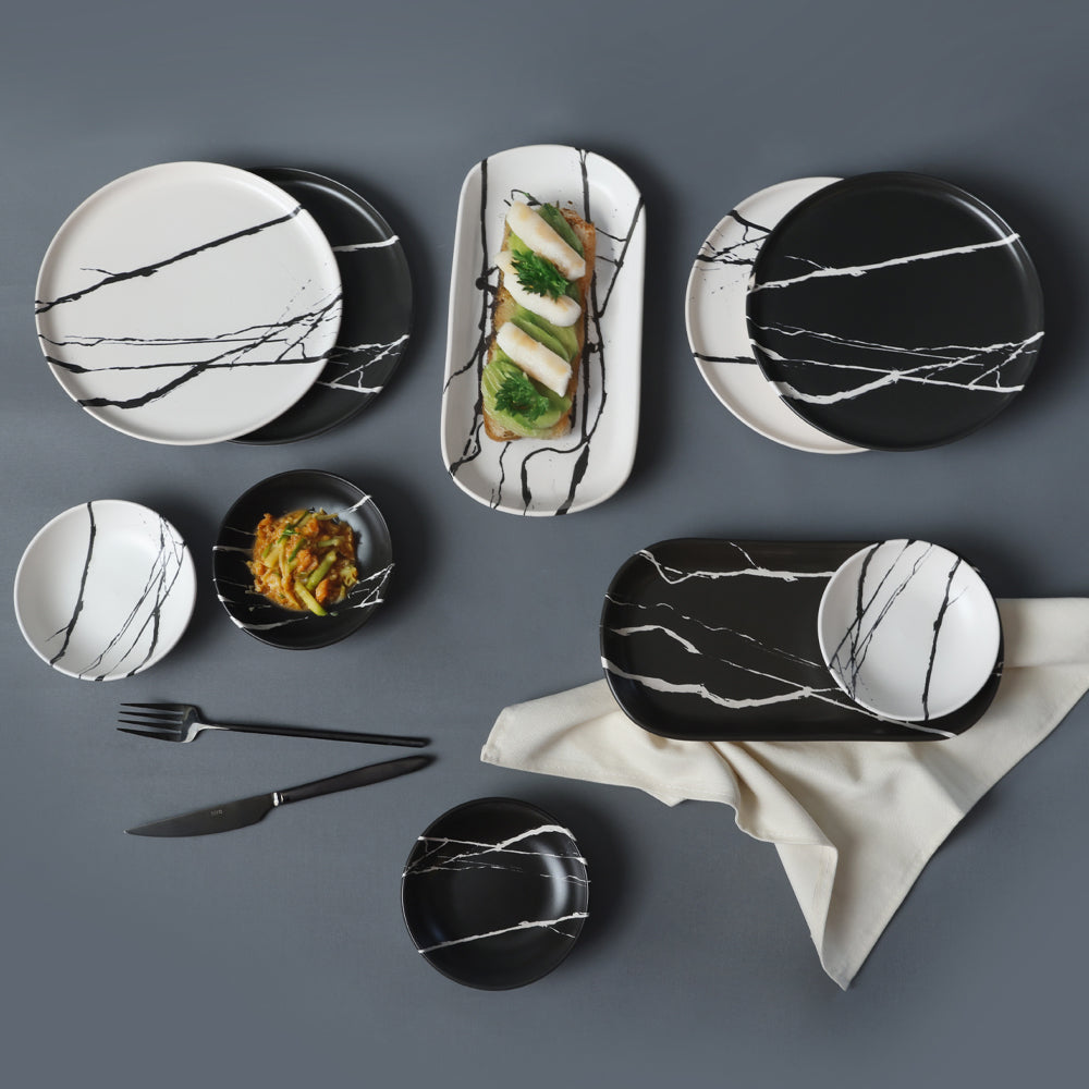 Marble Breakfast Set 10 Pieces for 4 People