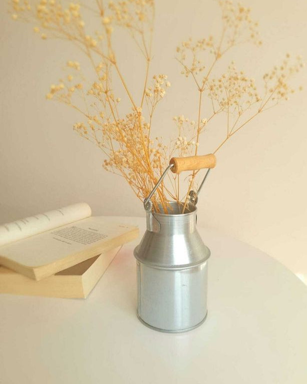 Country Style Galvanized Jug Vase