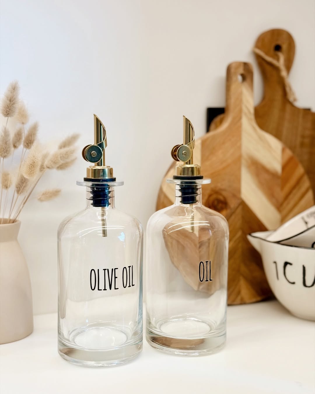 Crystal Oil Dispenser set of 2