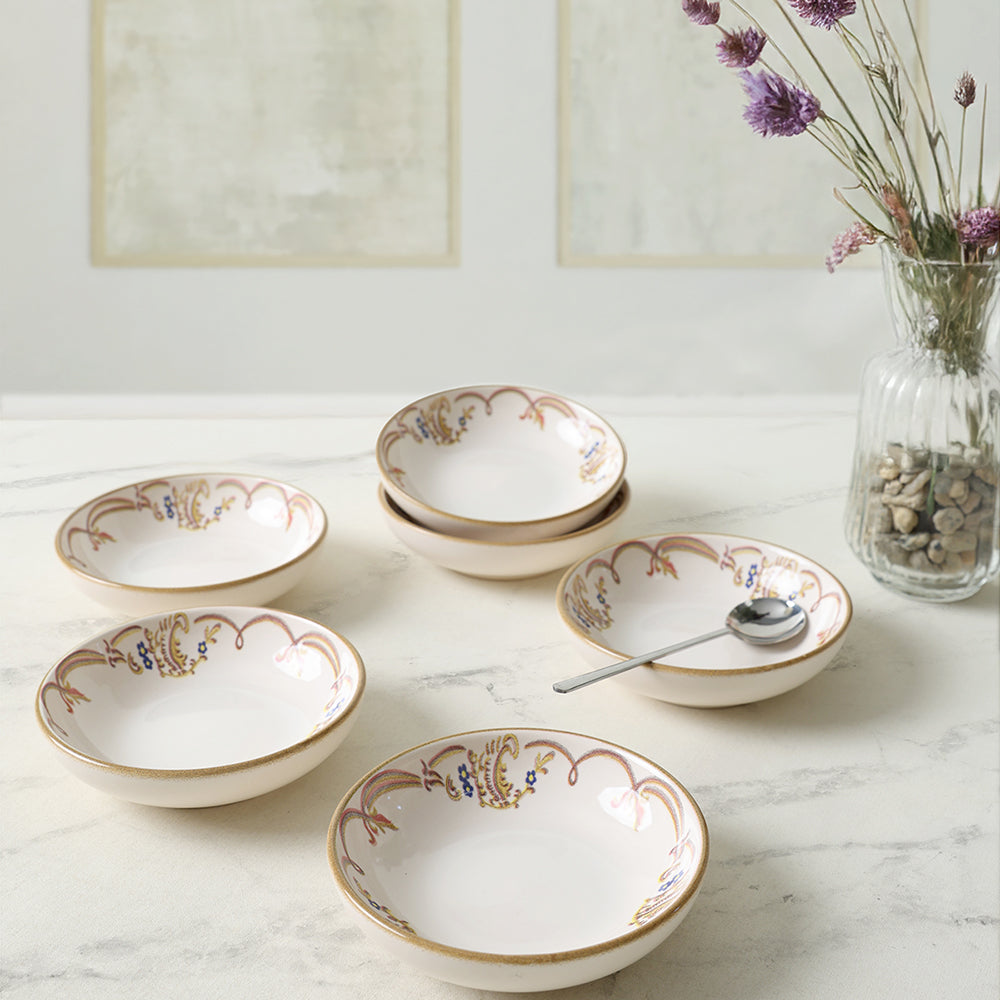 Bronze Bloom Ring Snack Bowl 13 Cm 6 Pieces