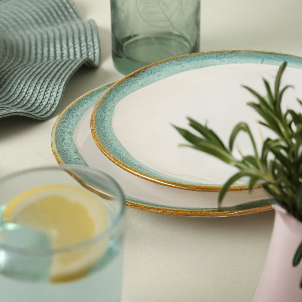 Turquoise Wave Aegean Cake Plate 20 Cm 6 Pieces