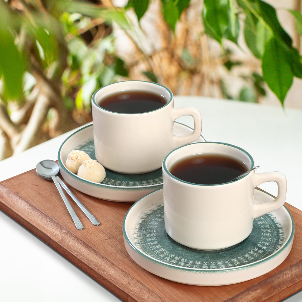 Maya Stackable Tea Set 12 Pieces for 6 People