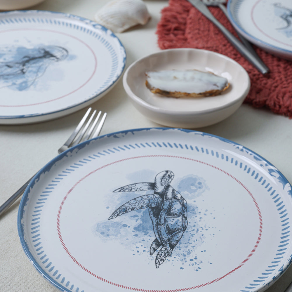 Marine Life Breakfast Set 14 Pieces for 6 People